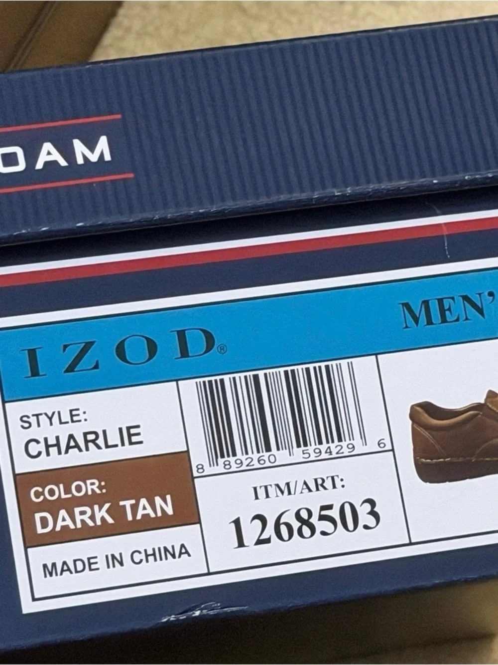 IZOD Men's Charlie Memory Foam Slip On Loafers Shoes - Dark Tan - Size 12 (NIB)